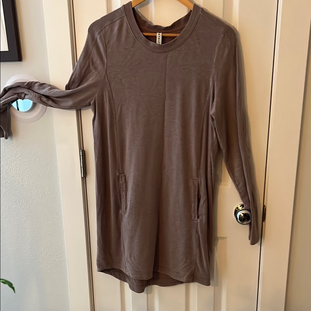Athleta Cozy Lilac Dress, Long Sleeve